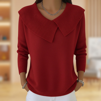 ZOFIA | DAMSKI SWETER Z KOŁNIERZEM