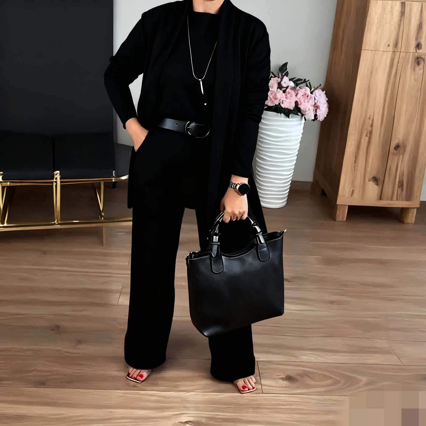 LISENA | Damski elegancki komplet dzianinowy